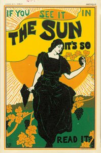 Cartaz de publicidade &39;The Sun&39;, 1895