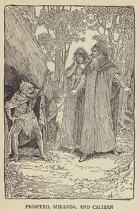 Prospero, Miranda e Caliban de Louis John Rhead
