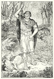 O velho cão de caça (litografia) de Louis John Rhead