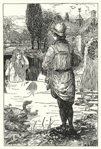 A Fada da Água (litho) de Louis John Rhead
