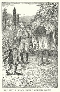 O anãozinho negro andou de um lado para o outro (litho) de Louis John Rhead