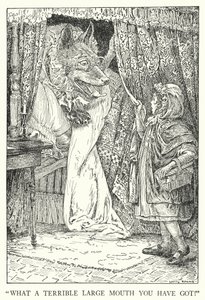 "Que boca tão grande que você tem!" (litho) de Louis John Rhead