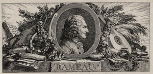 Retrato de Jean Philippe Rameau (1683-1764) gravura de Louis-Joseph Masquelier de Louis Joseph I Masquelier