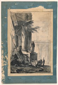 Desenho, Fantasia de Ruína, ca. 1762 de Louis-Joseph Le Lorrain