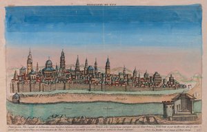 A capital da Palestina, mapa de Jerusalém, sob David e Salomão ..., 1770 de Louis Joseph Mondhare