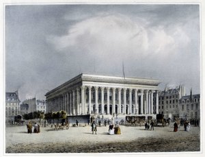 Bolsa de Valores e Tribunal de Comércio - litografia de Arnout de Louis Jules Arnout