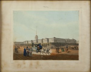 O Almirantado em São Petersburgo, final da década de 1840.