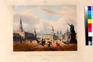 A Praça Vermelha (la place rouge) em Moscovo par Arnout, Louis Jules (1814-1868)
