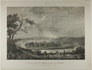 Vista de uma parte de Moscou e seus arredores de Louis Julien Jacottet
