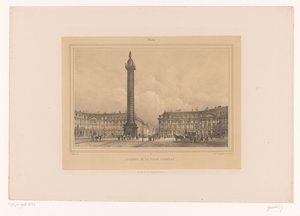 Vista da Colonne Vendôme
Colonne de la Place Vendôme (título sobre o objecto)
Faces em Paris e arredores (título da série)
Paris (título da série sobre o objecto) de Louis Julien Jacottet
