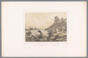 Vista das ruínas do castelo de Hammershus
Les ruines du Château de Hammershuus / Ruiner af Hammershuus (título sobre o objecto)
Vistas da Escandinávia (título da série)
Vues du Nord. Danemarck (título da série)