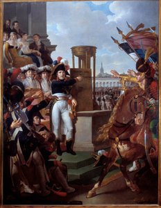Napoleão Bonaparte (1769-1821) proclamando a República Cisalpina em Milão 9/07/1797 Pintura de Louis Lafitte (1770-1828) 1797 Sol. 2,52 x 3,34 m. Ilha de Aix, Museu Napoleonês