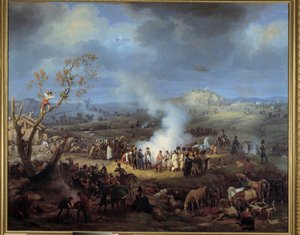 Bivouac de Napoleão I na véspera da Batalha de Austerlitz, em 1 de dezembro de 1805. Pintura de Louis Francois Lejeune (1775-1848) de Louis Lejeune