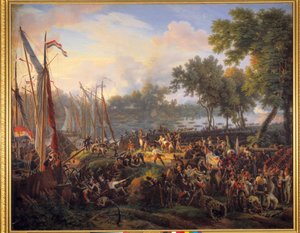 Primeira passagem do Reno pelo exército francês, comandado por Jourdan e Kleber, em Dusseldorf, no Duche de Berg, 6 de setembro de Louis Lejeune