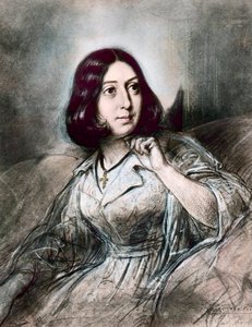 Retrato de George Sand depois de Louis Leopold Boilly