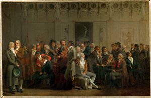 Uma assembleia de artistas no atelier de Isabey ... de Louis Leopold Boilly