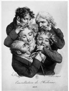 Consulta com médicos, por Louis Boilly de Louis Leopold Boilly
