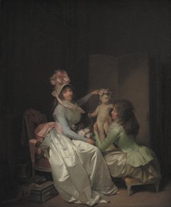 Guirlanda da estatueta do Cupido de Louis Leopold Boilly