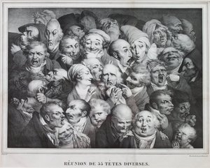 Grupo de Trinta e Cinco Cabeças, 1825 de Louis Leopold Boilly