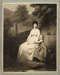 Retrato de Thérésa Tallien e da sua filha num parque de Louis Leopold Boilly