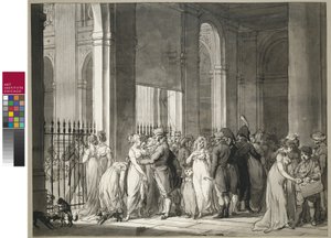 As arcadas no Palais Royal, c.1804 de Louis Leopold Boilly