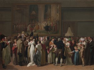 A exibição pública da coroação de Davids no Louvre, 1810. de Louis Leopold Boilly
