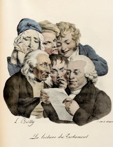 A Leitura da Gravura da Vontade de Louis-Leopold Boilly (Louis Leopold Boilly de Louis Leopold Boilly