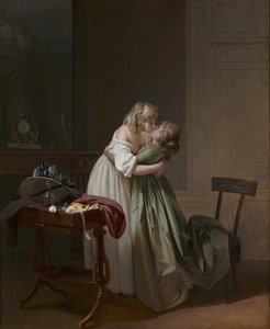 Beijo de duas jovens mulheres Duas jovens mulheres que beijam, ca 1790-1794.