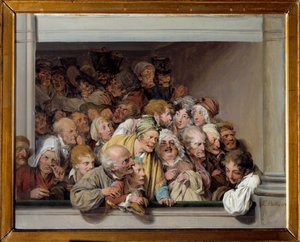 Une loge, le jour du spectacle gratuit Peinture de Louis Leopold Boilly (1761-1845) 1830 Sun. 0,33x0,41 m Versailles, musee Lambinet - Caixa de teatro, o dia do espectáculo gratuito. Pintura de Louis Leopold Boilly (1761-1845) de Louis Leopold Boilly