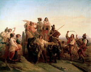 A chegada dos ceifeiros nos pântanos de Pontine, 1833