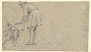 Estudos de figuras (verso) de Louis Licherie de Beurie