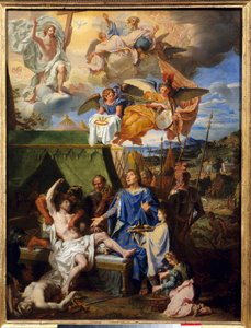Thaumaturgy: "King Louis IX (1214-1270) (Saint Louis) warring the ecrouelles" Pintura de Louis Licherie De Beury (1629-1687) Sun. 0,79 x 0,58 m Rouen, Musee Des Beaux Arts de Louis Licherie de Beurie