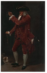 Um cavalheiro com um cão de Louis Leopold Boilly