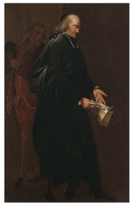 Um abade com uma carta na mão de Louis Leopold Boilly