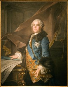 Retrato de Abel Francois Poisson, Marquês de Marigny (1727-1781), Superintendente dos Edifícios do Rei, Pintura a óleo sobre tela de Louis Tocque (1696-1772). Fotografia, KIM Youngtae, Paris, Musee Carnavalet.