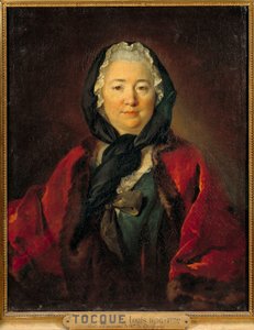 Retrato presumido de Madame de Graffigny (1695-1758) Escritor francês Pintura de Louis Tocque (1696-1772) Sol do século XVIII. 0,81x0,65 m de Louis Tocqué