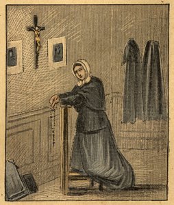 Retrato de Pauline-Marie Jaricot (Pauline Marie Jaricot) (1799-1862) fundadora da Sociedade da Propagação da Fé e da Associação do Rosário Vivo - (Propagação da Fé) - Gravura de “” Ensino religioso pelos olhos. Maravilhoso