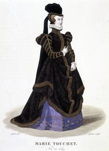 Retrato de Marie Touchet (1549-1638). Na "Galerie francaise de femmes famés".