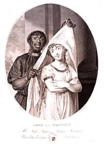 As You Find Her, gravada por G. Lancon, c.1840 (gravação em aço) (foto a p/b) de Louis Marie Sicard
