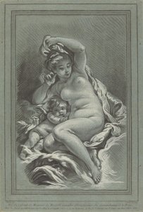 Venus and Cupid on a Dolphin, 1767. Criadores: Louis Marin Bonnet, Juste-François Boucher. de Louis Marin Bonnet, Juste François Boucher