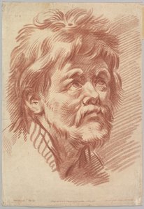 Cabeça de um homem idoso, de meados a finais do século XVIII. de Louis Marin Bonnet