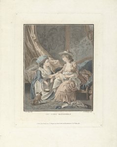 Mãe com filho e criada
Les soins maternels (título sobre o objecto) de Louis Marin Bonnet