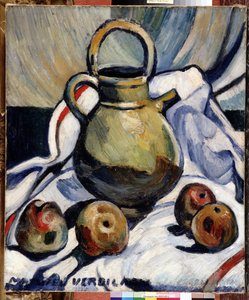 Still Life with Pitcher and Apples Painting de Louis Mathieu Verdilhan (1875-1928) Dim. 55x46 cm Menção obrigatória: Colecção de Fundações de Provença, Marselha