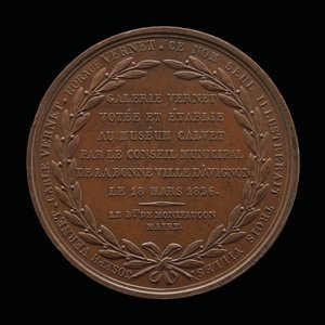 Inscrição [reverso], 1826. de Louis Michel Petit