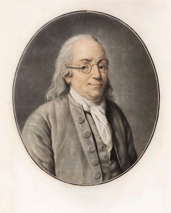 Benjamin Franklin. Retrato (gravura) de Louis Michel van (after) Loo