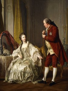 Retrato duplo do Marquês e Marquise de Marigny, 1769 de Louis Michel van Loo