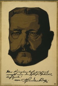 Retrato do General Field Marshall Paul von Hindenburg