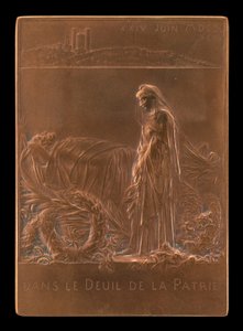 France Mourning the President of the Republic [reverso], 1894. de Louis Oscar Roty