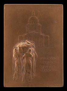 O Corpo do Presidente Sadi Carnot Borne ao Panthéon [anverso], 1894. de Louis Oscar Roty