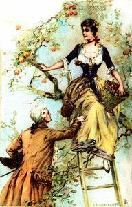 Colheita: Publicidade para o Blooker de cacau 1874 (impressão) de Louis Paul Pierre Dumont